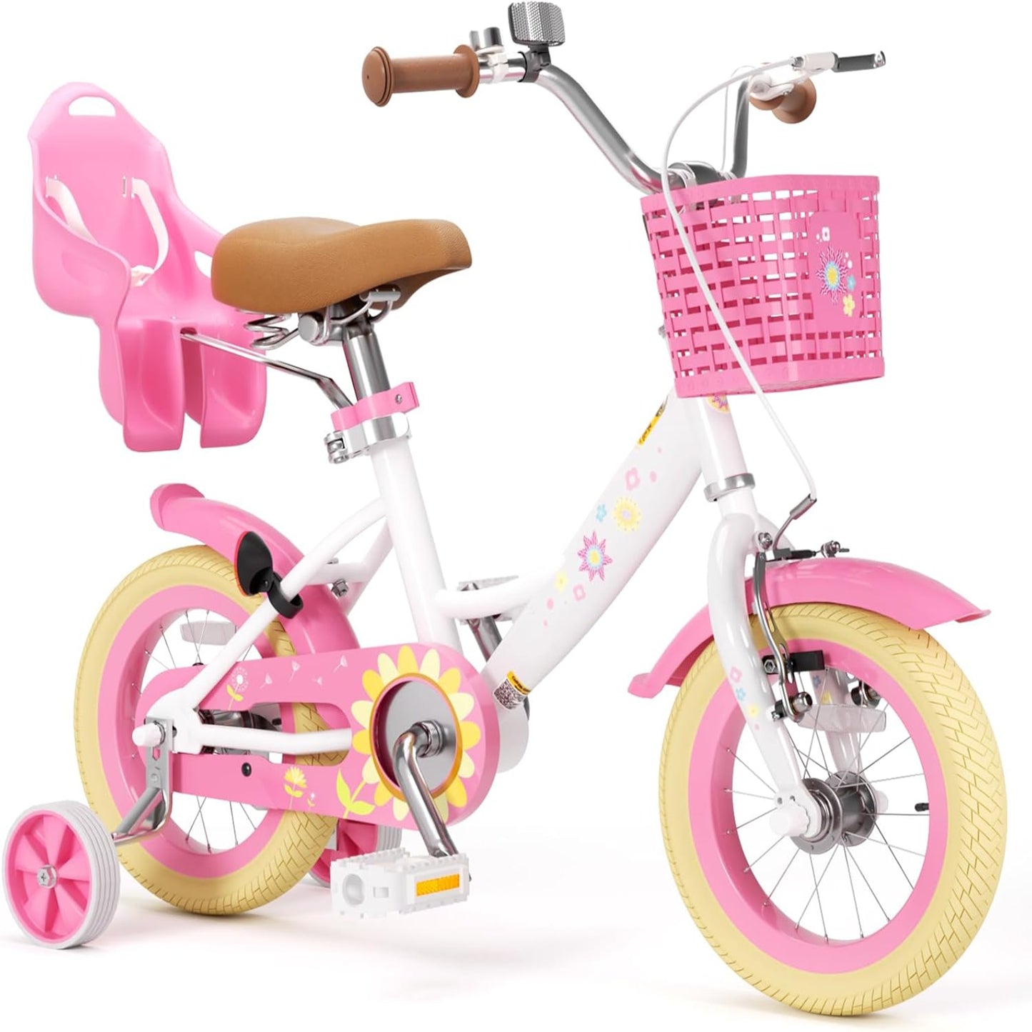 XJD Girls Bike Flower White
